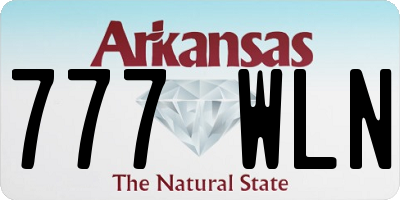 AR license plate 777WLN