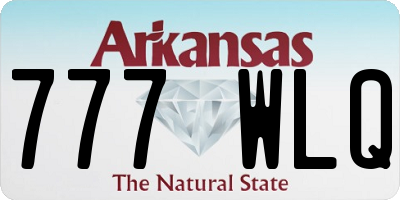 AR license plate 777WLQ