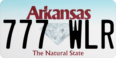 AR license plate 777WLR