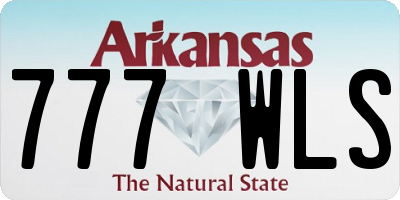 AR license plate 777WLS