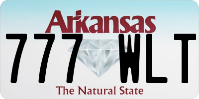 AR license plate 777WLT