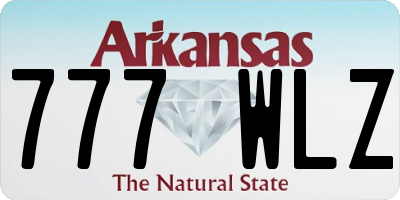AR license plate 777WLZ