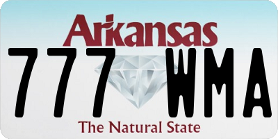 AR license plate 777WMA