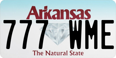 AR license plate 777WME