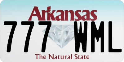AR license plate 777WML