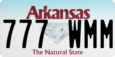 AR license plate 777WMM