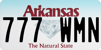 AR license plate 777WMN