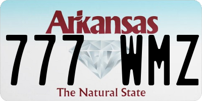 AR license plate 777WMZ