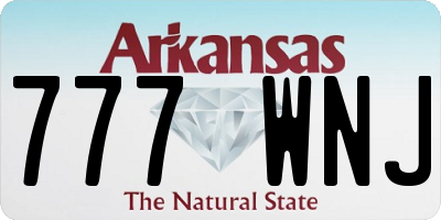 AR license plate 777WNJ