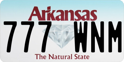 AR license plate 777WNM