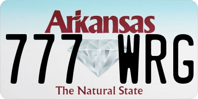 AR license plate 777WRG