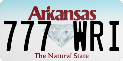 AR license plate 777WRI