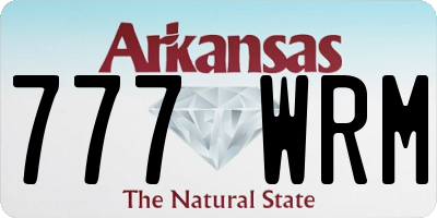 AR license plate 777WRM
