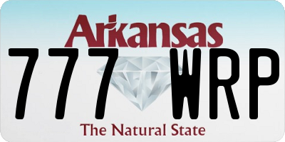 AR license plate 777WRP