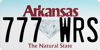 AR license plate 777WRS