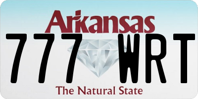 AR license plate 777WRT