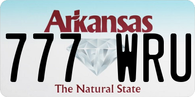 AR license plate 777WRU