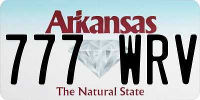 AR license plate 777WRV