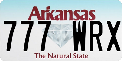 AR license plate 777WRX