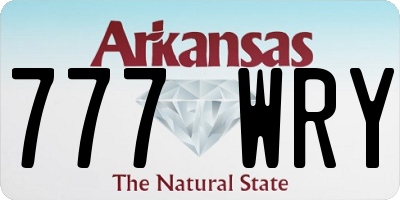 AR license plate 777WRY