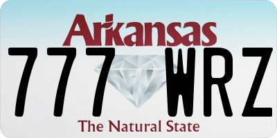 AR license plate 777WRZ