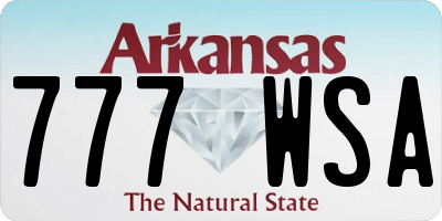 AR license plate 777WSA
