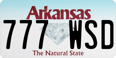 AR license plate 777WSD
