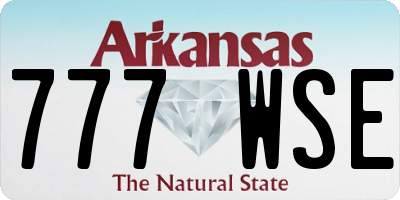 AR license plate 777WSE