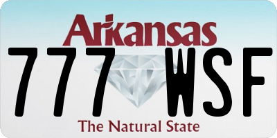 AR license plate 777WSF