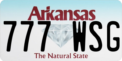 AR license plate 777WSG