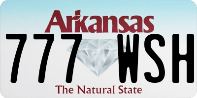 AR license plate 777WSH