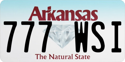 AR license plate 777WSI