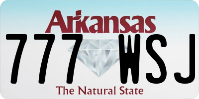 AR license plate 777WSJ