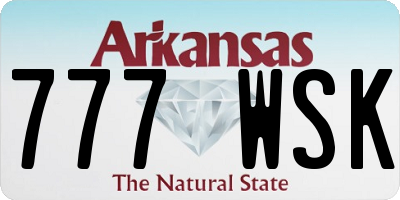 AR license plate 777WSK