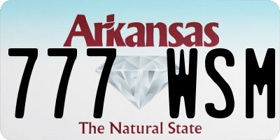 AR license plate 777WSM