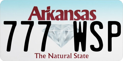 AR license plate 777WSP
