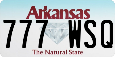 AR license plate 777WSQ