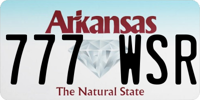 AR license plate 777WSR