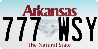 AR license plate 777WSY