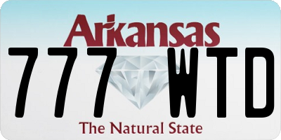 AR license plate 777WTD