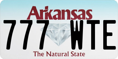 AR license plate 777WTE