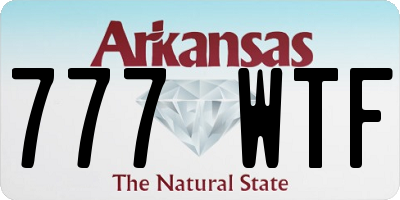 AR license plate 777WTF