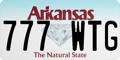AR license plate 777WTG