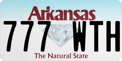 AR license plate 777WTH