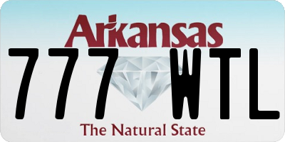 AR license plate 777WTL