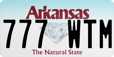 AR license plate 777WTM