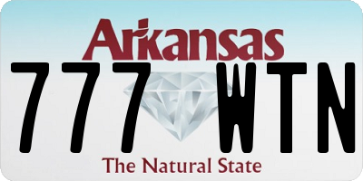 AR license plate 777WTN