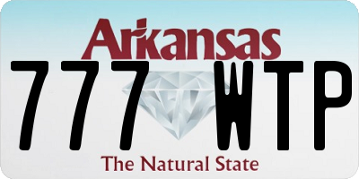 AR license plate 777WTP