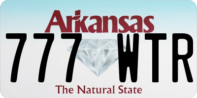 AR license plate 777WTR