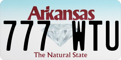 AR license plate 777WTU